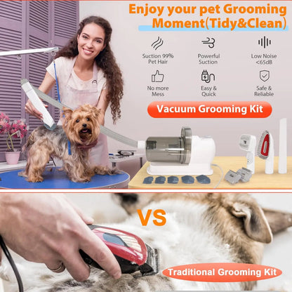 Pet Grooming Vacuum 6-in-1 Kit US plug